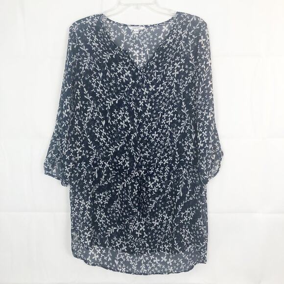 Sweet Gray I Long Sleeve High Low Floral Dress - Picture 1 of 11